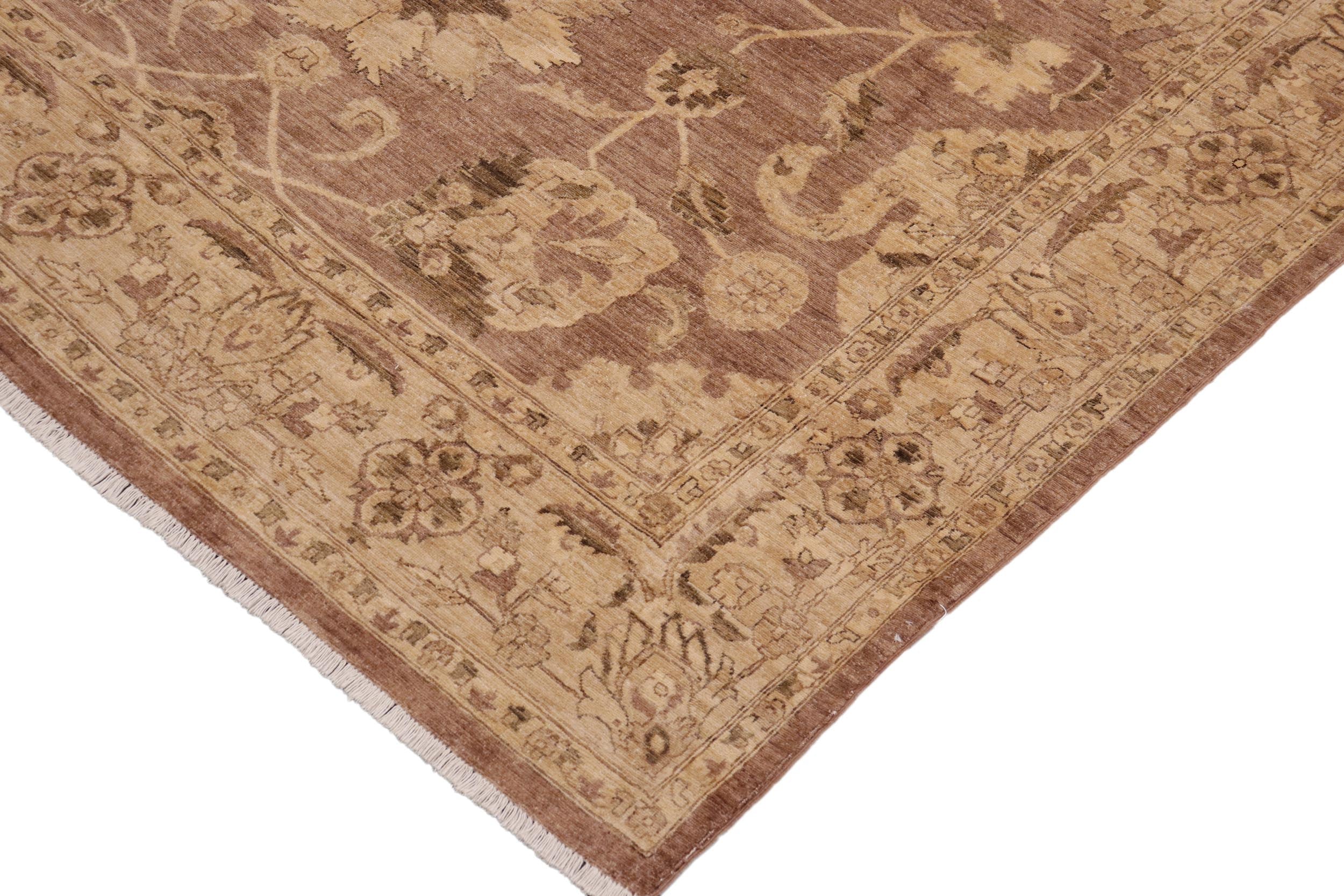 handmade Traditional Kafkaz Brown Beige Hand Knotted RECTANGLE 100% WOOL area rug 9x12