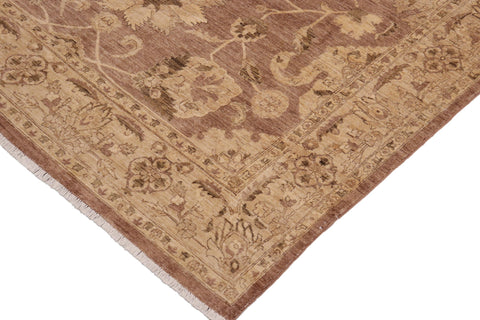 handmade Traditional Kafkaz Brown Beige Hand Knotted RECTANGLE 100% WOOL area rug 9x12