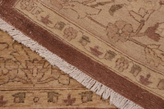 handmade Traditional Kafkaz Brown Beige Hand Knotted RECTANGLE 100% WOOL area rug 9X12