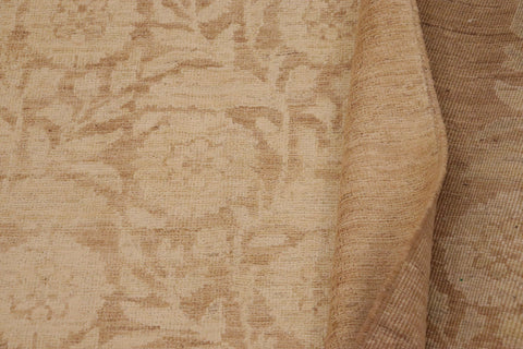 handmade Modern Kafkaz Beige Lt. Brown Hand Knotted RECTANGLE 100% WOOL area rug 9' x 12'