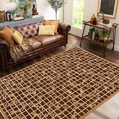 handmade Transitional Kafkaz Brown Beige Hand Knotted RECTANGLE 100% WOOL area rug 9X12