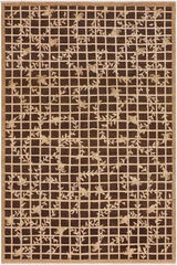 handmade Transitional Kafkaz Brown Beige Hand Knotted RECTANGLE 100% WOOL area rug 9X12