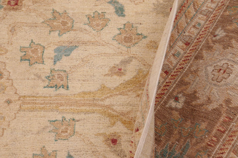 handmade Traditional Kafkaz Beige Lt. Brown Hand Knotted RECTANGLE 100% WOOL area rug 9x12