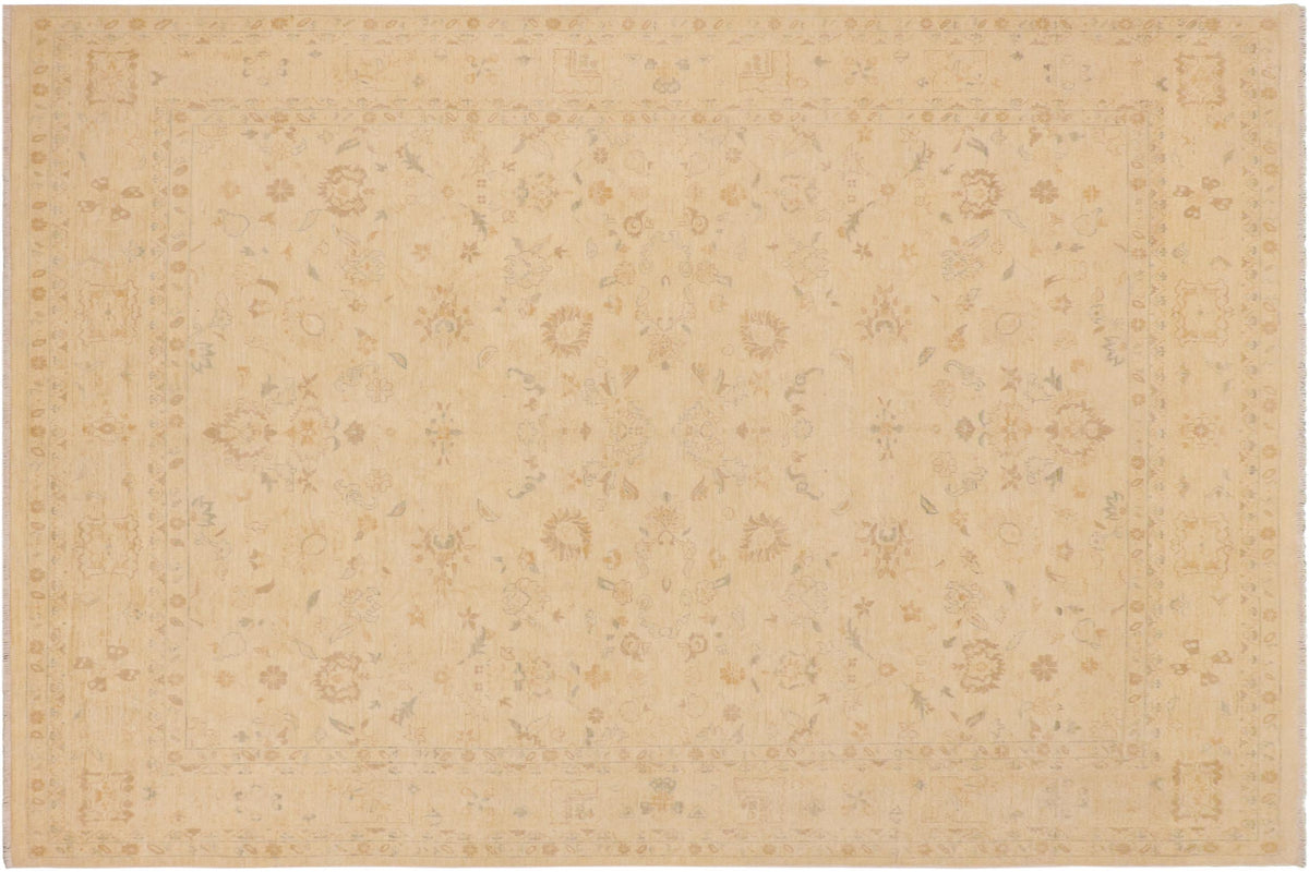 handmade Traditional Kafkaz Beige Brown Hand Knotted RECTANGLE 100% WOOL area rug 9x12