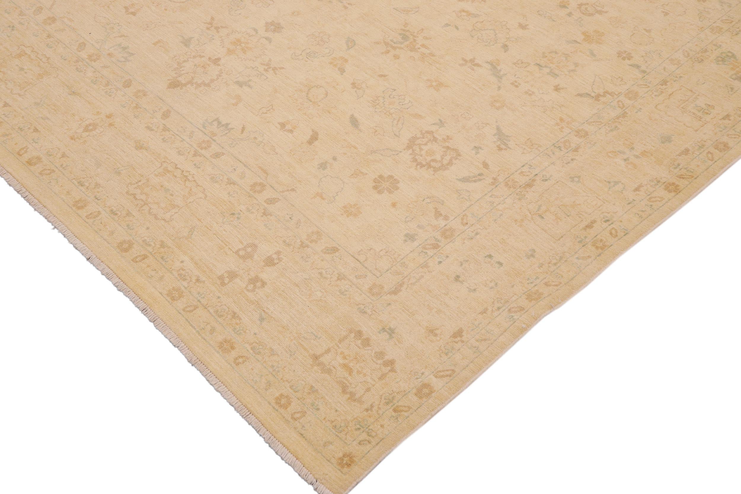 handmade Traditional Kafkaz Beige Brown Hand Knotted RECTANGLE 100% WOOL area rug 9x12