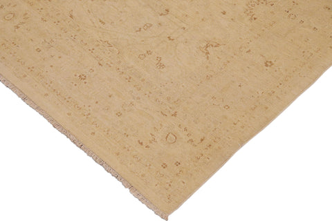 handmade Traditional Kafkaz Beige Beige Hand Knotted RECTANGLE 100% WOOL area rug 9x12