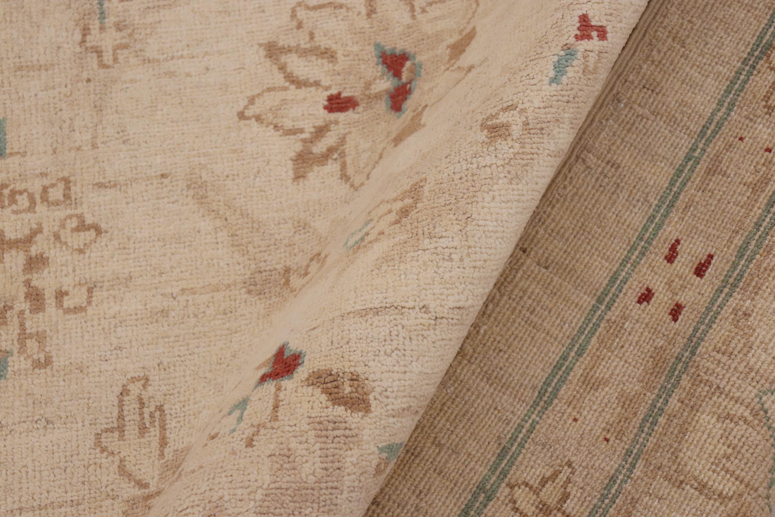 handmade Traditional Kafkaz Beige Lt. Brown Hand Knotted RECTANGLE 100% WOOL area rug 9x12