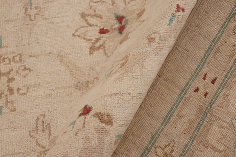 handmade Traditional Kafkaz Beige Lt. Brown Hand Knotted RECTANGLE 100% WOOL area rug 9x12