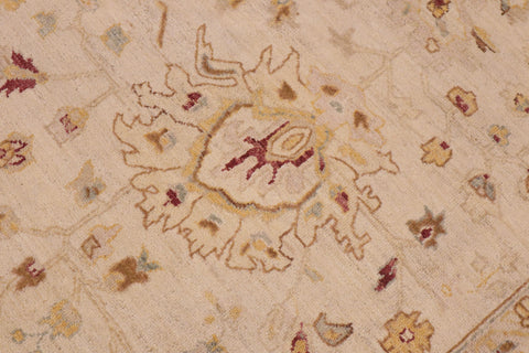handmade Traditional Kafkaz Beige Lt. Gold Hand Knotted RECTANGLE 100% WOOL area rug 9x12
