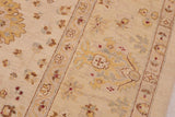 handmade Traditional Kafkaz Beige Lt. Gold Hand Knotted RECTANGLE 100% WOOL area rug 9 x 12