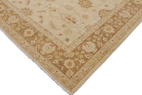 handmade Traditional Kafkaz Beige Lt. Brown Hand Knotted RECTANGLE 100% WOOL area rug 9x12