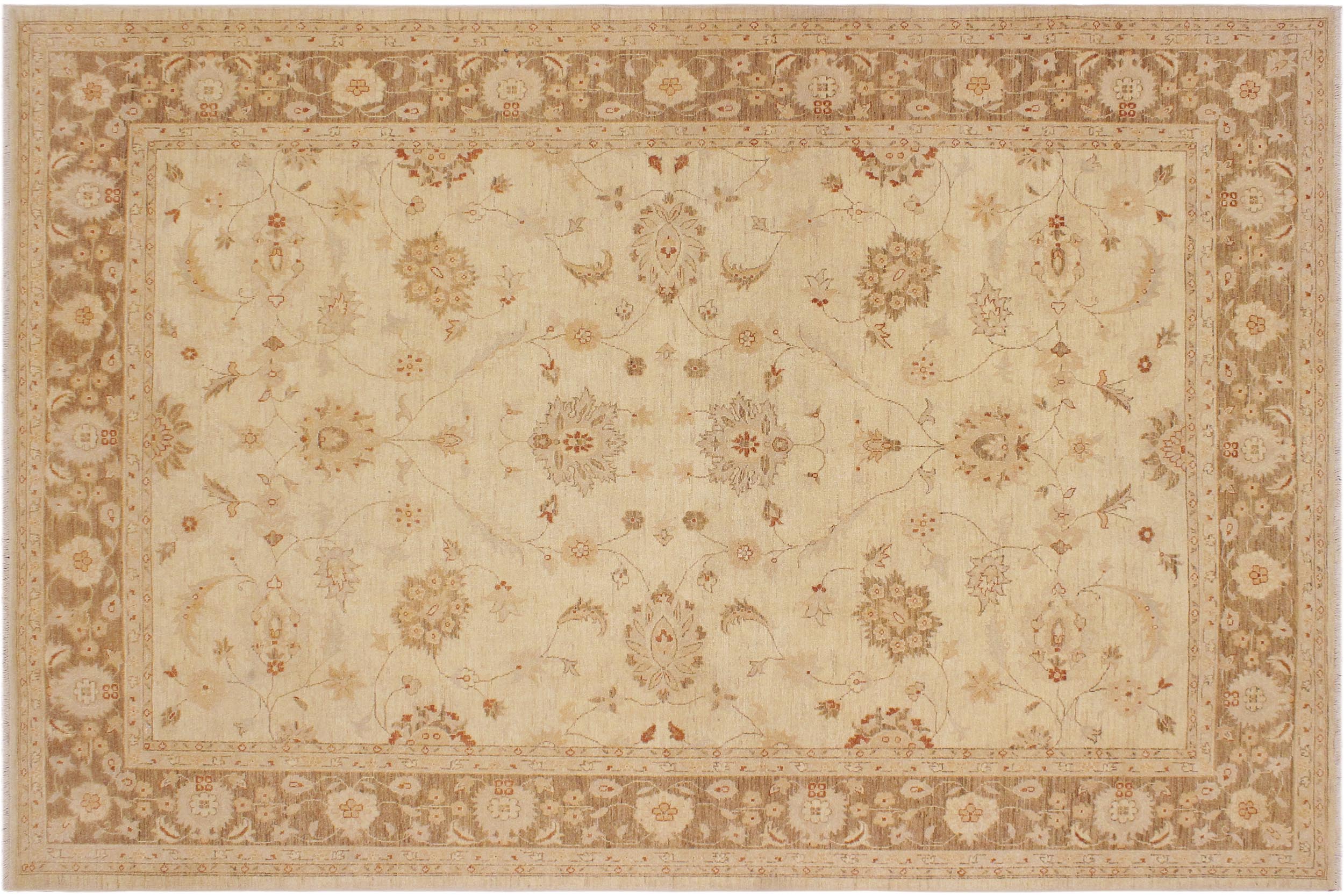 handmade Traditional Kafkaz Beige Lt. Brown Hand Knotted RECTANGLE 100% WOOL area rug 9x12