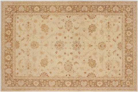 handmade Traditional Kafkaz Beige Lt. Brown Hand Knotted RECTANGLE 100% WOOL area rug 9x12