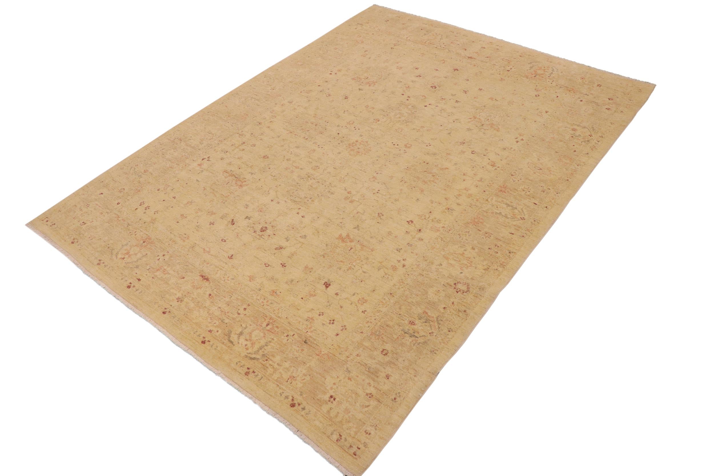 handmade Traditional Kafkaz Lt. Gold Tan Hand Knotted RECTANGLE 100% WOOL area rug 9x12