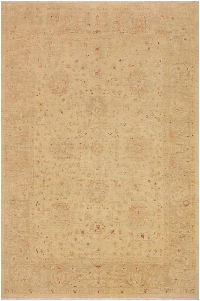 handmade Traditional Kafkaz Lt. Gold Tan Hand Knotted RECTANGLE 100% WOOL area rug 9X12