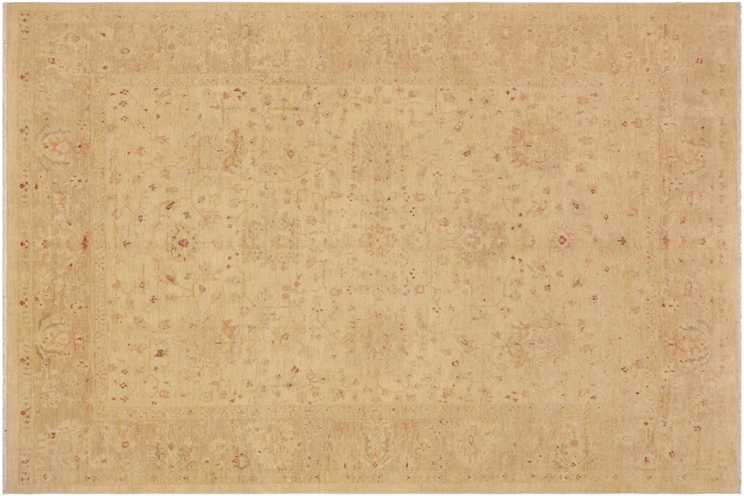 handmade Traditional Kafkaz Lt. Gold Tan Hand Knotted RECTANGLE 100% WOOL area rug 9x12
