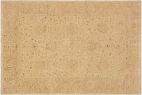 handmade Traditional Kafkaz Lt. Gold Tan Hand Knotted RECTANGLE 100% WOOL area rug 9x12