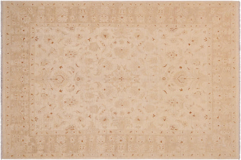 handmade Traditional Kafkaz Beige Lt. Brown Hand Knotted RECTANGLE 100% WOOL area rug 9x12