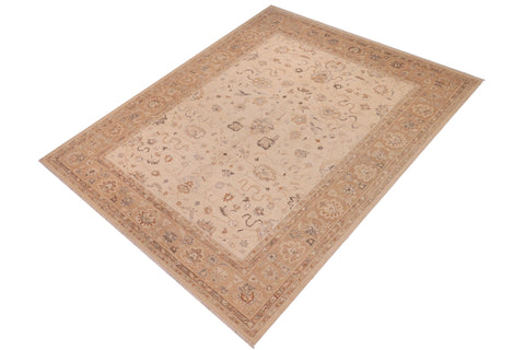 handmade Traditional Kafkaz Beige Tan Hand Knotted RECTANGLE 100% WOOL area rug 9x12