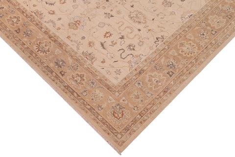 handmade Traditional Kafkaz Beige Tan Hand Knotted RECTANGLE 100% WOOL area rug 9x12