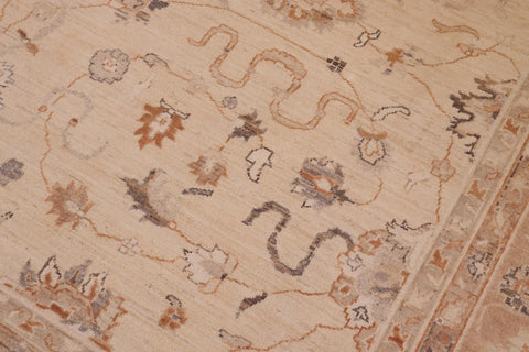 handmade Traditional Kafkaz Beige Tan Hand Knotted RECTANGLE 100% WOOL area rug 9x12