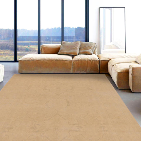 handmade Traditional Kafkaz Beige Beige Hand Knotted RECTANGLE 100% WOOL area rug 9x12