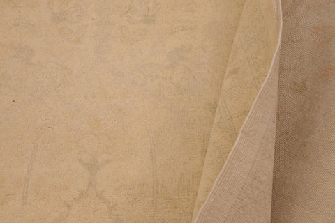 handmade Traditional Kafkaz Beige Beige Hand Knotted RECTANGLE 100% WOOL area rug 9x12