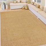 handmade Traditional Kafkaz Beige Tan Hand Knotted RECTANGLE 100% WOOL area rug 9 x 12