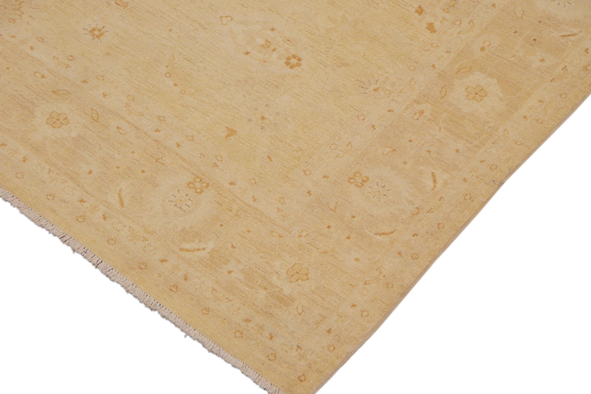 handmade Traditional Kafkaz Beige Tan Hand Knotted RECTANGLE 100% WOOL area rug 9x12