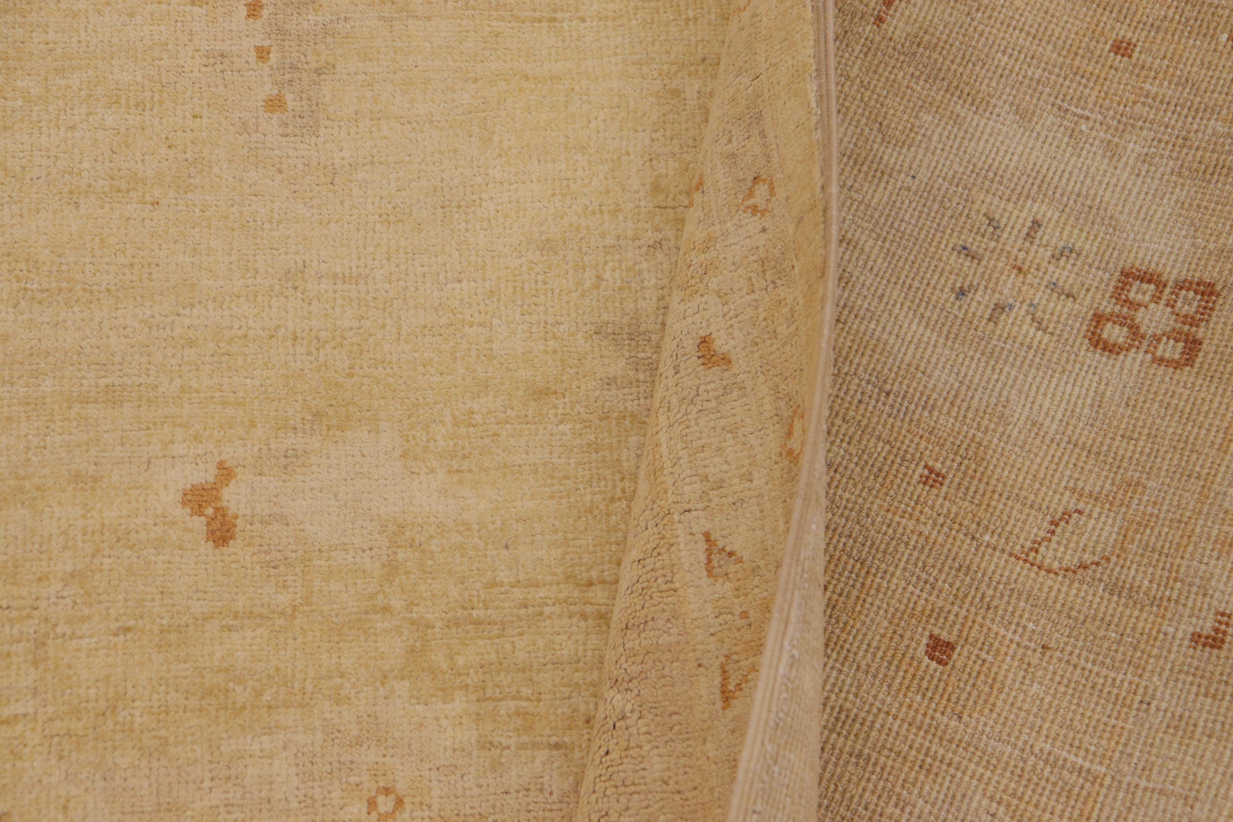 handmade Traditional Kafkaz Beige Tan Hand Knotted RECTANGLE 100% WOOL area rug 9x12