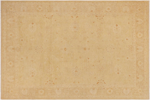 handmade Traditional Kafkaz Beige Tan Hand Knotted RECTANGLE 100% WOOL area rug 9x12