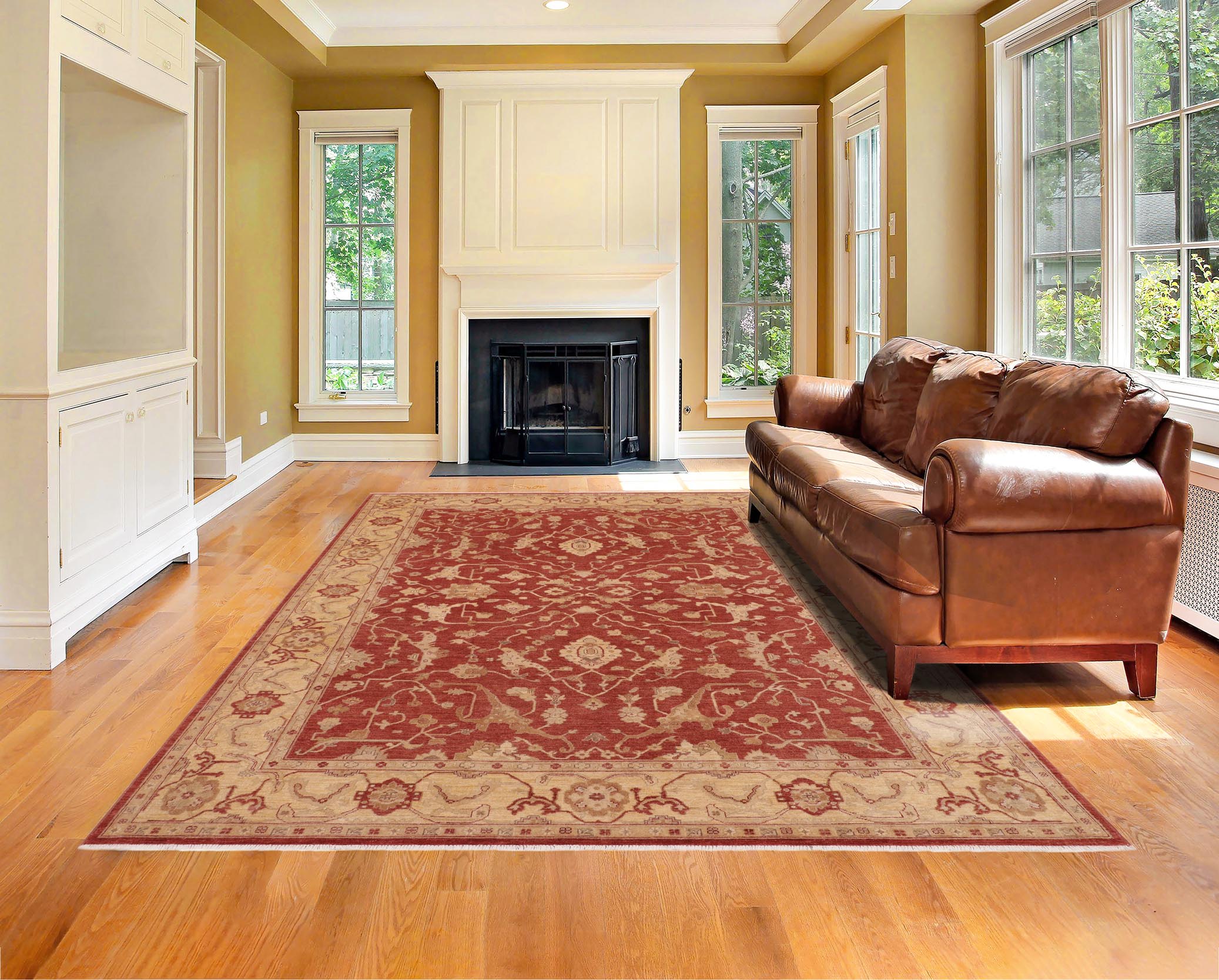 handmade Traditional Kafkaz Red Beige Hand Knotted RECTANGLE 100% WOOL area rug 9x11