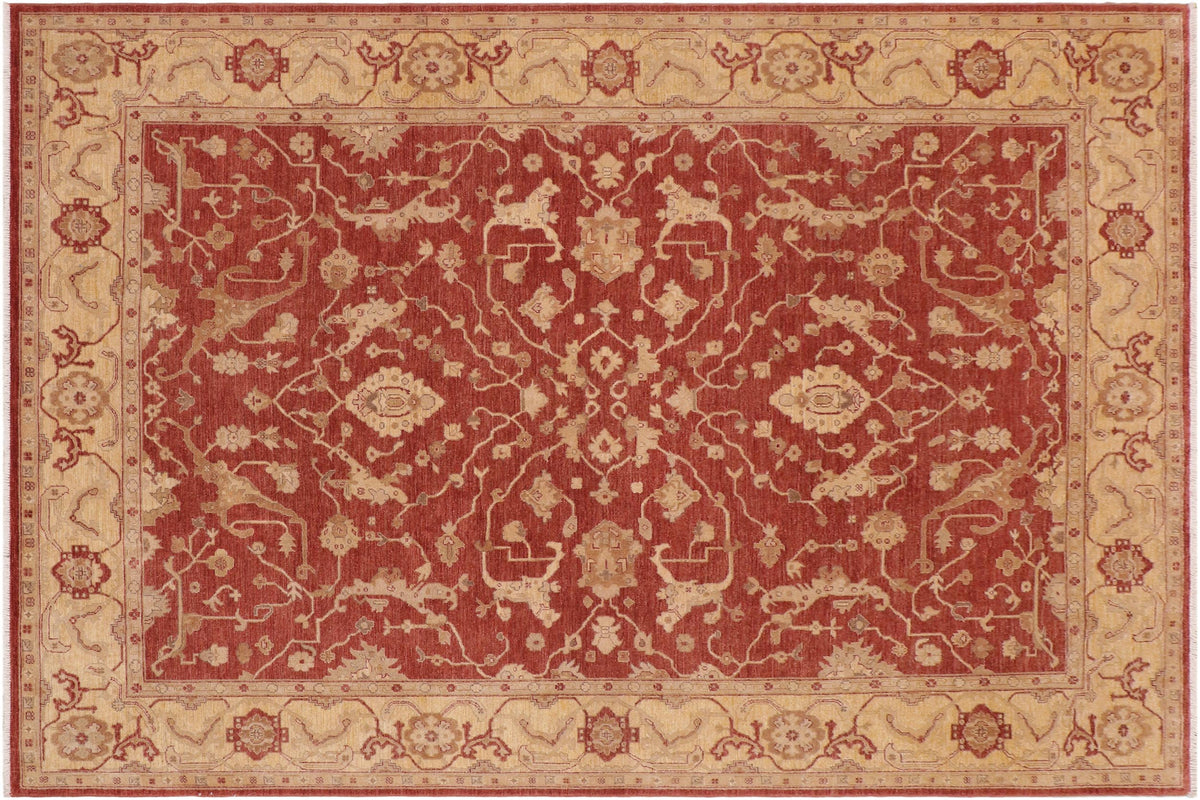 handmade Traditional Kafkaz Red Beige Hand Knotted RECTANGLE 100% WOOL area rug 9x11