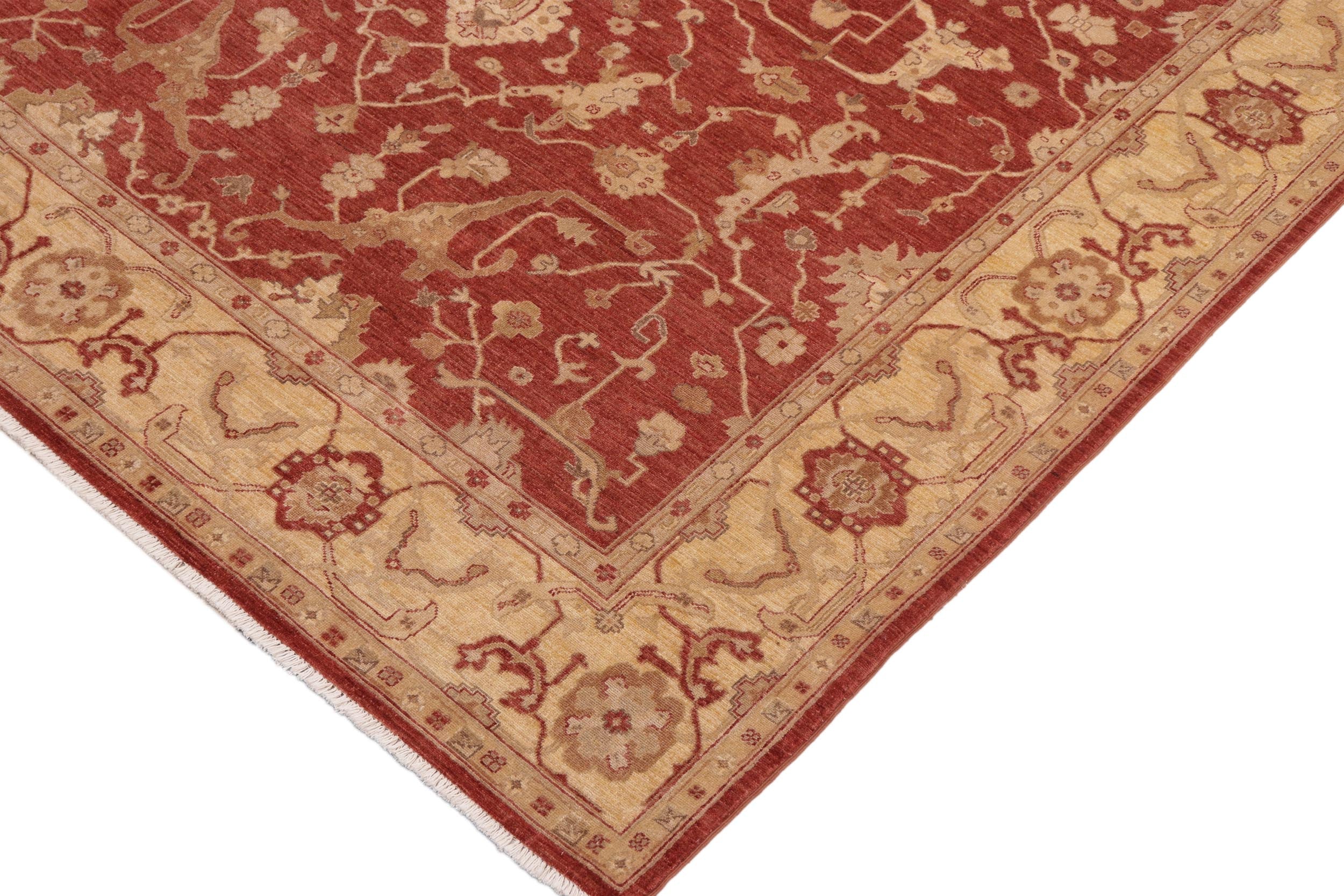 handmade Traditional Kafkaz Red Beige Hand Knotted RECTANGLE 100% WOOL area rug 9x11