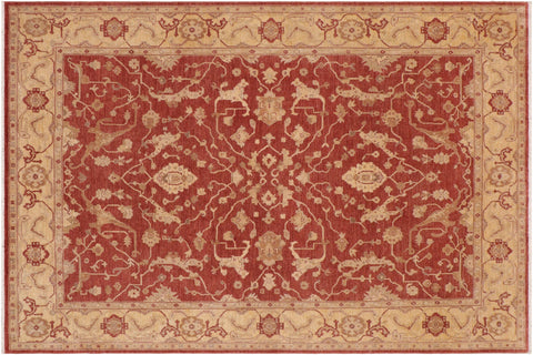 handmade Traditional Kafkaz Red Beige Hand Knotted RECTANGLE 100% WOOL area rug 9x11