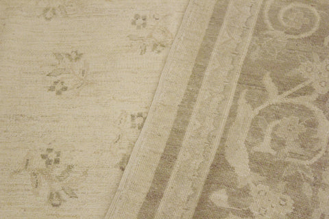 handmade Transitional Kafkaz Beige Green Hand Knotted RECTANGLE 100% WOOL area rug 9' x 12'