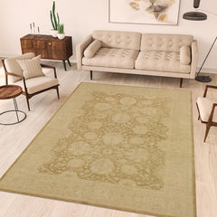 handmade Traditional Kafkaz Brown Beige Hand Knotted RECTANGLE 100% WOOL area rug 9X12