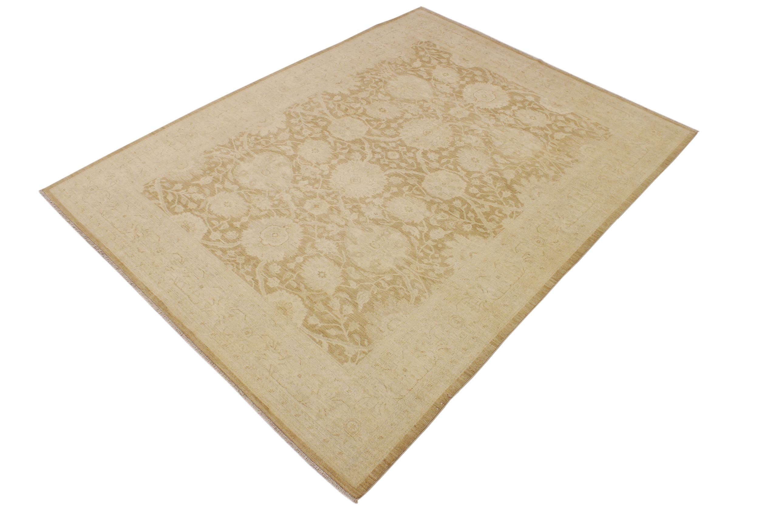 handmade Traditional Kafkaz Brown Beige Hand Knotted RECTANGLE 100% WOOL area rug 9x12