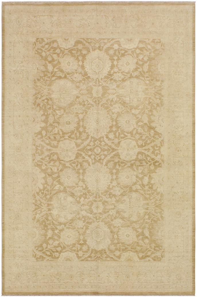 handmade Traditional Kafkaz Brown Beige Hand Knotted RECTANGLE 100% WOOL area rug 9X12