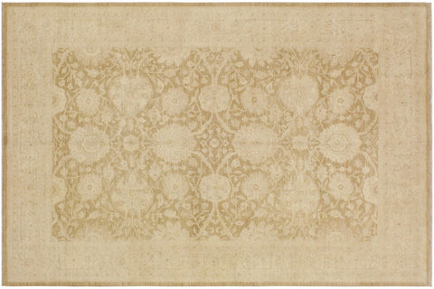 handmade Traditional Kafkaz Brown Beige Hand Knotted RECTANGLE 100% WOOL area rug 9x12