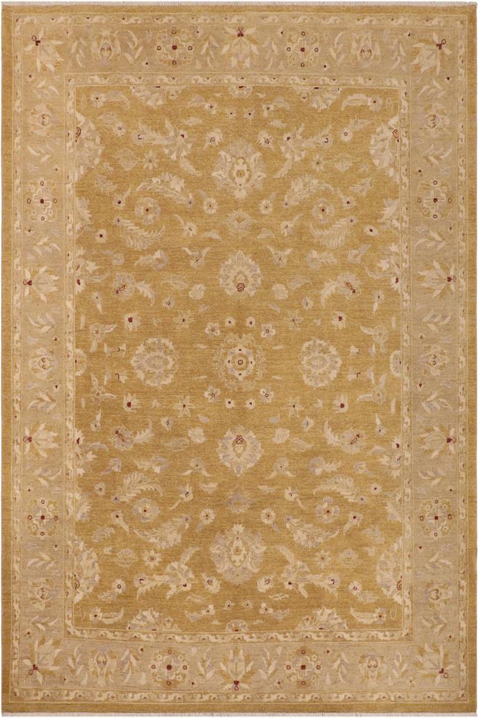 handmade Traditional Kafkaz Lt. Green Tan Hand Knotted RECTANGLE 100% WOOL area rug 9X12
