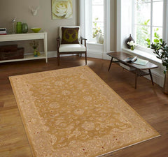 handmade Traditional Kafkaz Lt. Green Tan Hand Knotted RECTANGLE 100% WOOL area rug 9X12