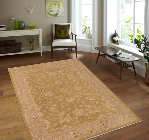 handmade Traditional Kafkaz Lt. Green Tan Hand Knotted RECTANGLE 100% WOOL area rug 9x12
