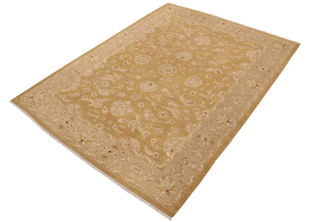 handmade Traditional Kafkaz Lt. Green Tan Hand Knotted RECTANGLE 100% WOOL area rug 9x12
