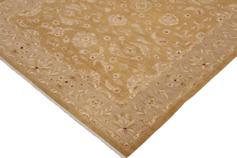 handmade Traditional Kafkaz Lt. Green Tan Hand Knotted RECTANGLE 100% WOOL area rug 9x12
