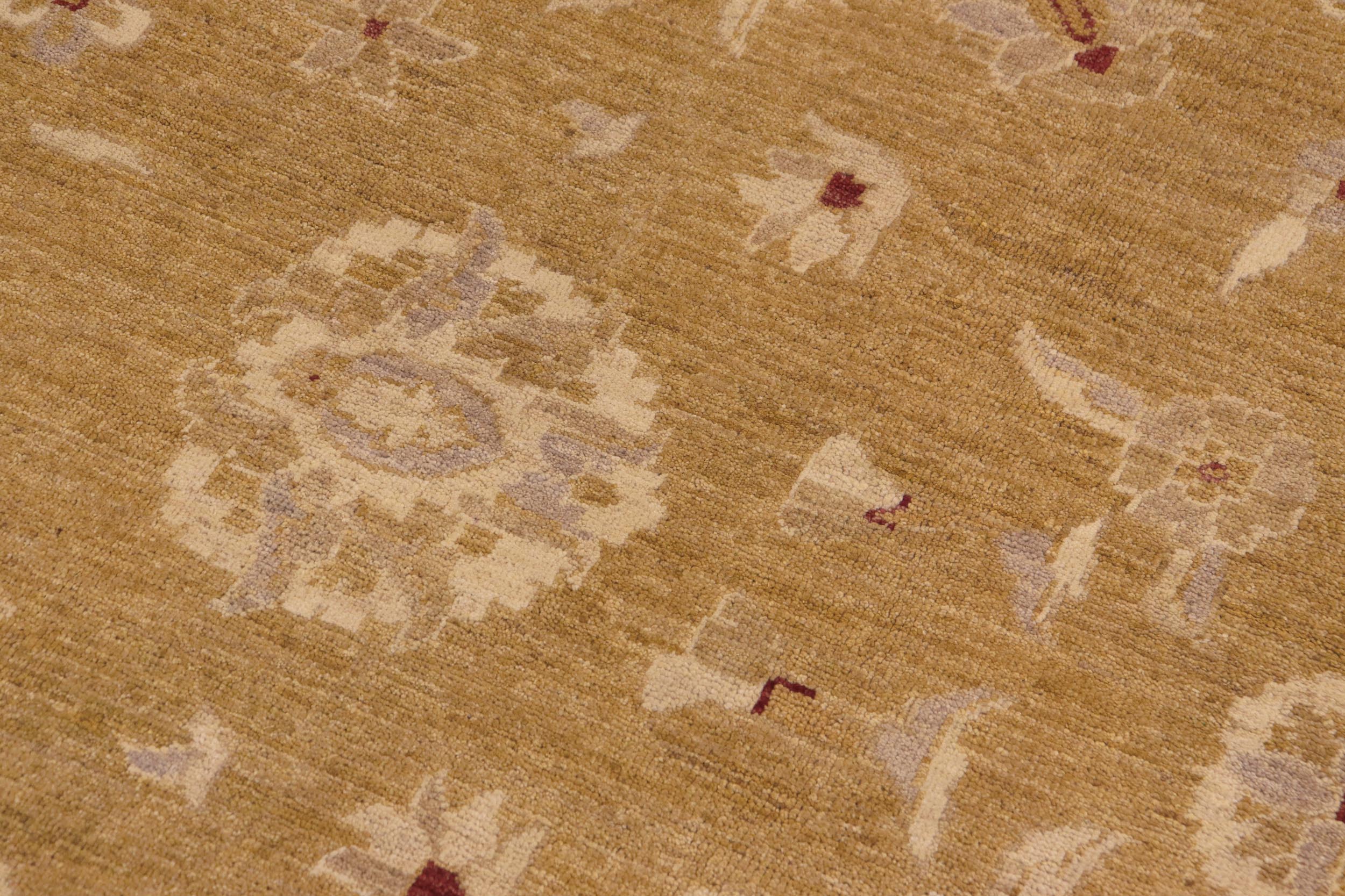 handmade Traditional Kafkaz Lt. Green Tan Hand Knotted RECTANGLE 100% WOOL area rug 9x12