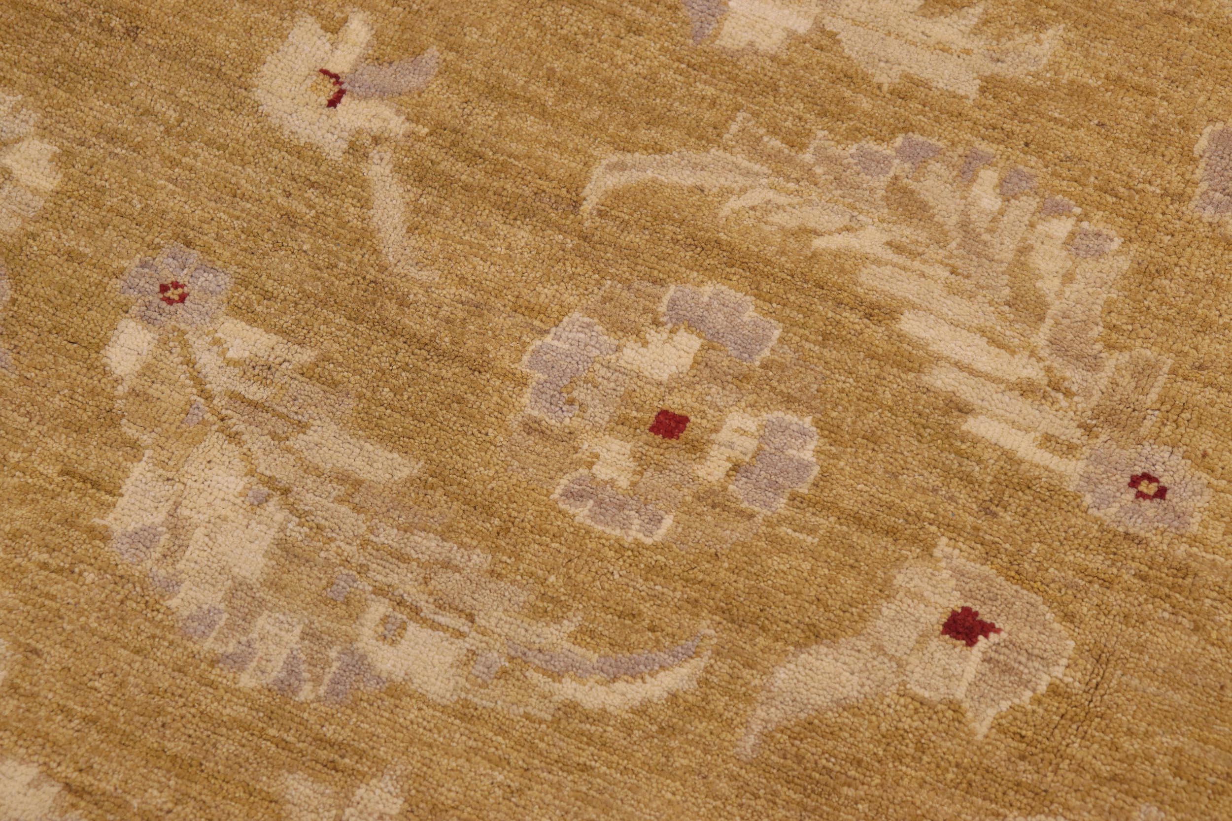 handmade Traditional Kafkaz Lt. Green Tan Hand Knotted RECTANGLE 100% WOOL area rug 9x12