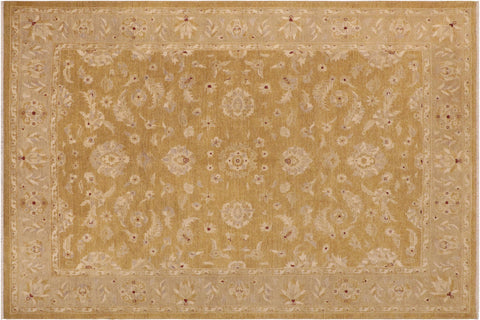 handmade Traditional Kafkaz Lt. Green Tan Hand Knotted RECTANGLE 100% WOOL area rug 9x12