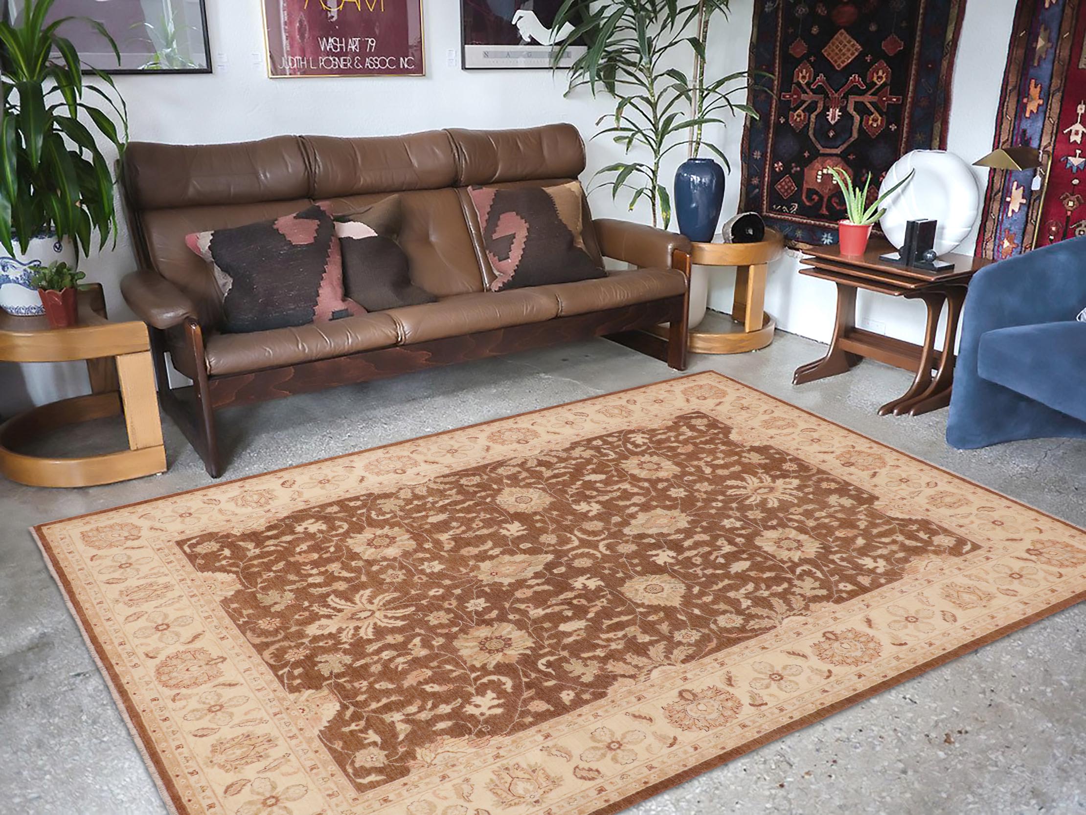 handmade Traditional Kafkaz Lt. Brown Beige Hand Knotted RECTANGLE 100% WOOL area rug 9x12