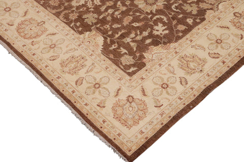 handmade Traditional Kafkaz Lt. Brown Beige Hand Knotted RECTANGLE 100% WOOL area rug 9x12